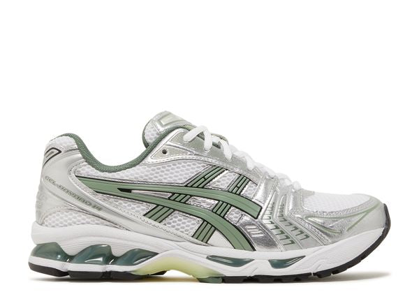 asics gel-kayano 14 white pure silver slate grey sage